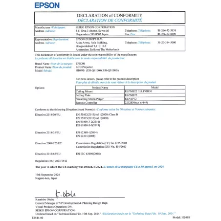 Vidéoprojecteur 3LCD EPSON EH-QS100