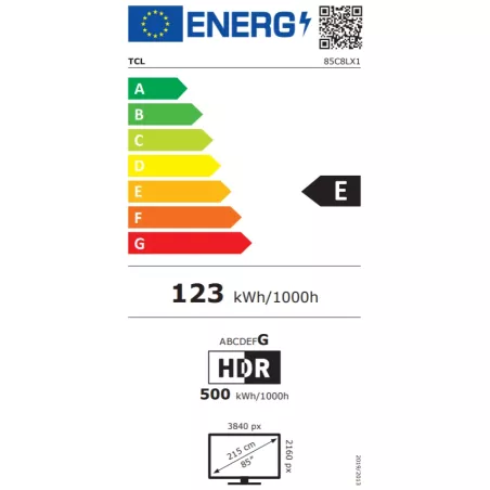Consommation 85C8L TCL
