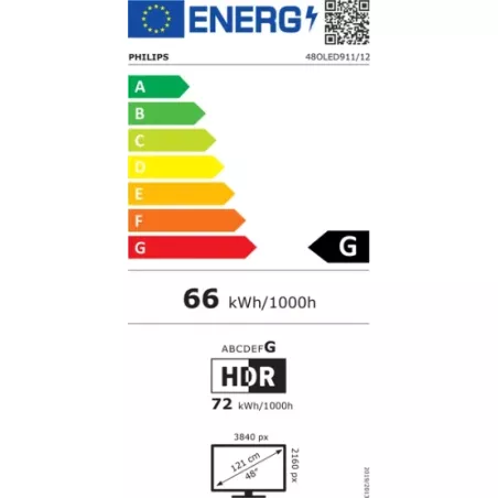 Étiquette_énergie_Philips_48OLED911