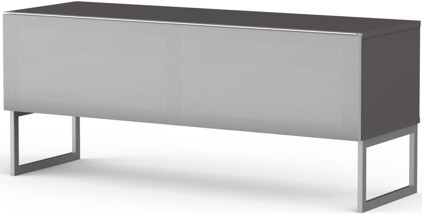 MELICONI Meuble tv tissu acoustique et m&eacute;lamin&eacute; gris venezia 120 cm