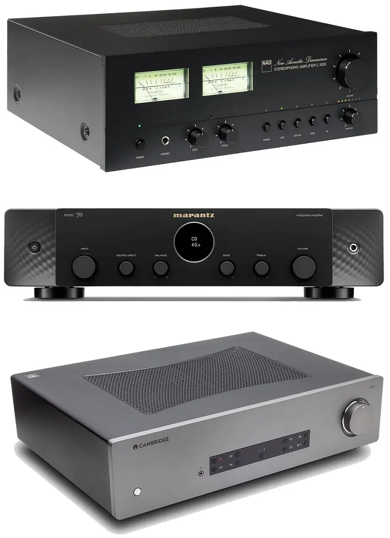 Présentation des amplis Marantz Model 70, NAD C3030 et Cambridge Audio CXA81 MKII