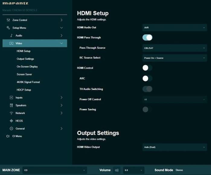 Les maranta CINEMA série 2 peuvent être configurés grâce à l'interface Web UI 2.0