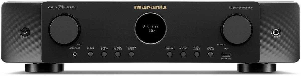 L'ampli 7.2 Marantz CINEMA 70s série 2 fait partie de la gamme slimline du constructeur.