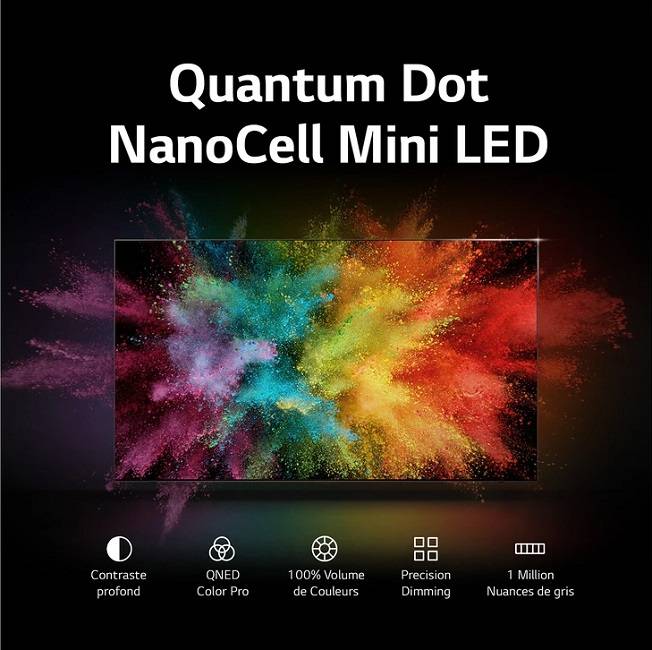 Afin d'offrir des couleurs justes et précises, le TV LG 75QNED86 utilise la technologie MiniLED QNED