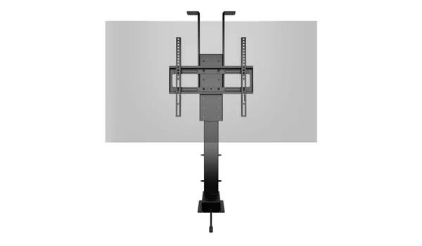 Multibrackets M Motorized TV Lift Turn Large vu de dos avec un téléviseur fixé sur la platine VESA