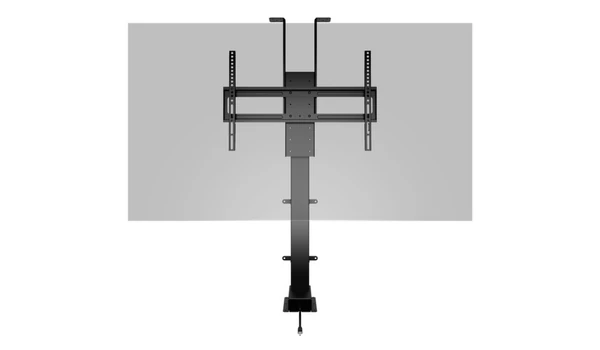 Multibrackets M Motorized TV Lift Turn X-Large vu de dos, grand téléviseur fixé sur la platine VESA