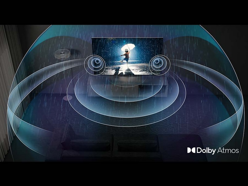 La technologie Dolby Atmos est intégrée au TV Samsung TQ50Q80C.