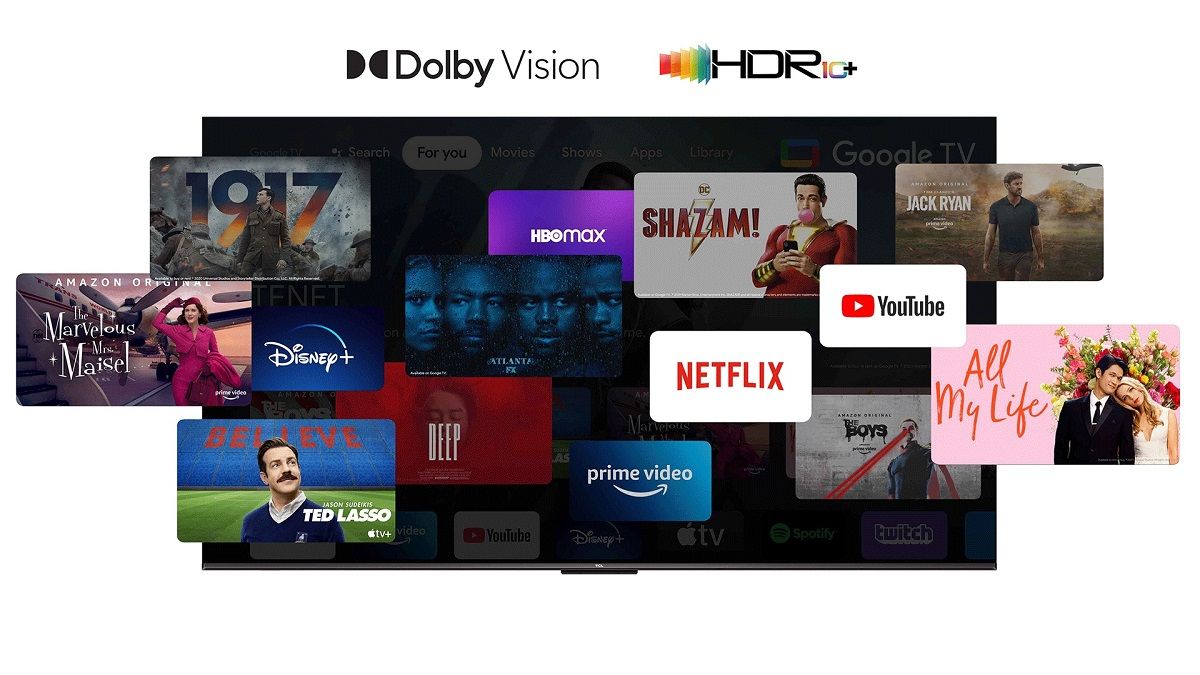 le téléviseur TCL 43C649 est compatible avec Google TV.