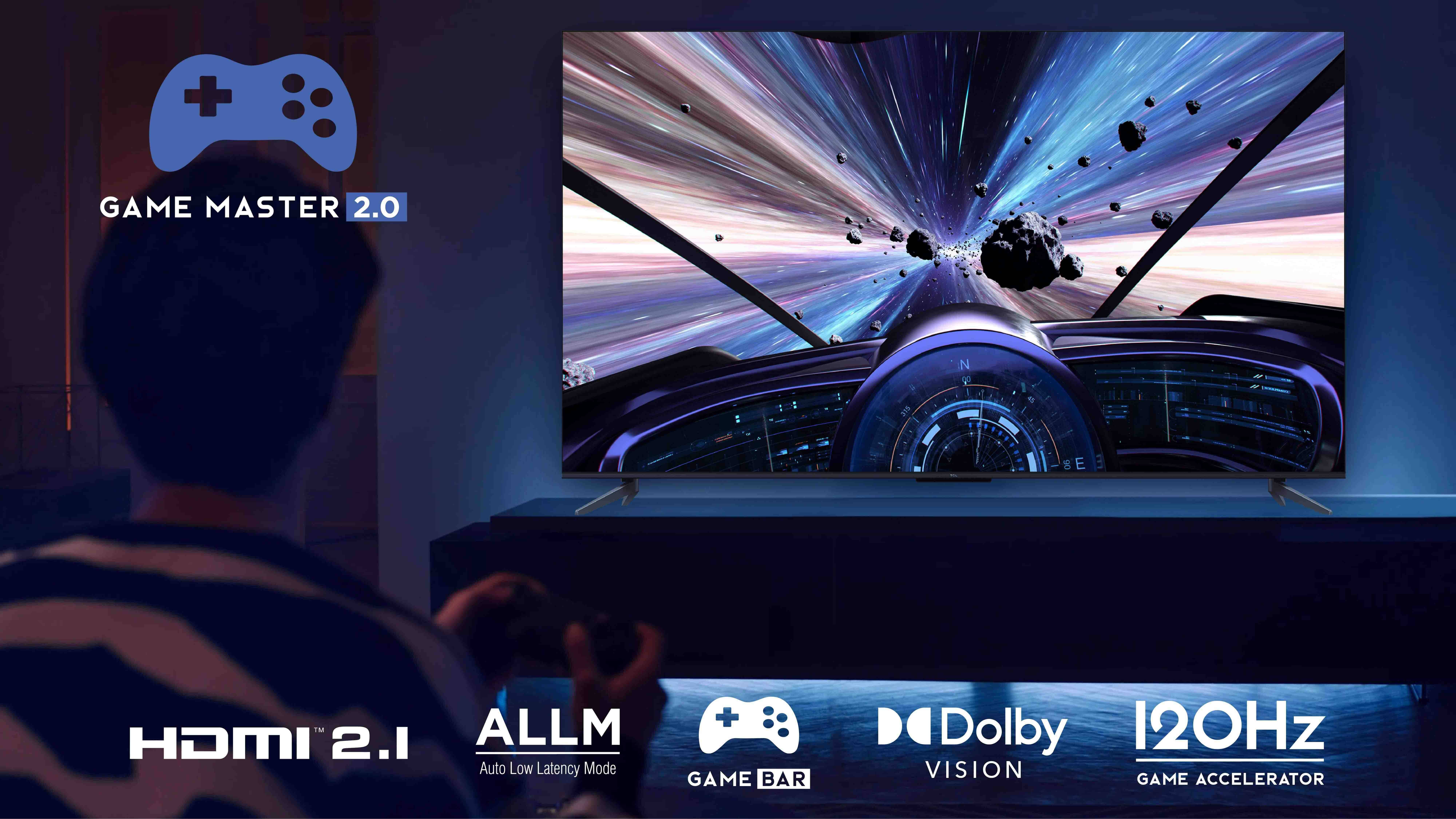 le TV TCL 50C649 offre une connectique HDMI 2.1 et la fonctionnalité ALLM.