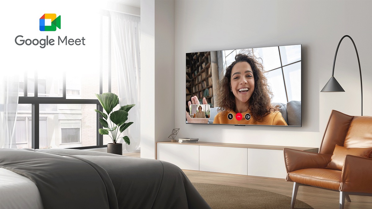 Le TV TCL 75C849 est compatible Google Meet.