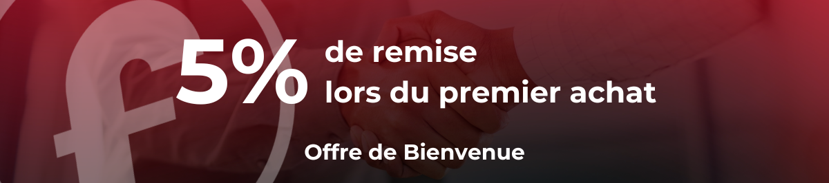5% de remise sur votre première commande